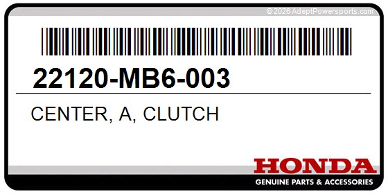 Honda 22120-MB6-003 Center, A, Clutch