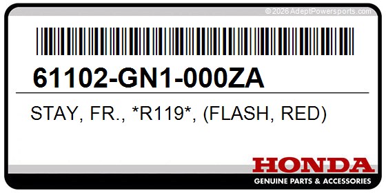Honda 61102-GN1-000ZA Stay, Fr., *R119*, (Flash, Red)