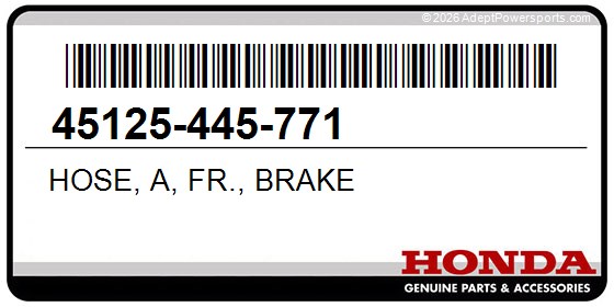Honda 45125-445-771 Hose, A, Fr., Brake