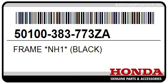 Honda 50100-383-773ZA Frame *Nh1* (Black)