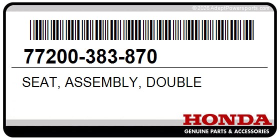 Honda 77200-383-870 Seat, Assembly, Double