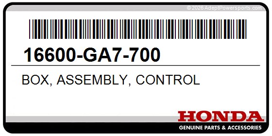 Honda 16600-GA7-700 Box, Assembly, Control