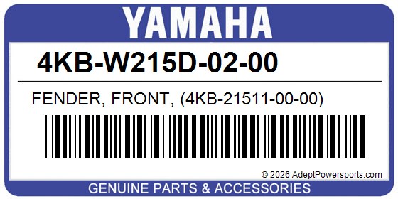 Yamaha 4KB-W215D-02-00 Fender, Front, (4Kb-21511-00-00)