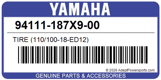 Yamaha 94111-187X9-00 Tire (110/100-18-Ed12)