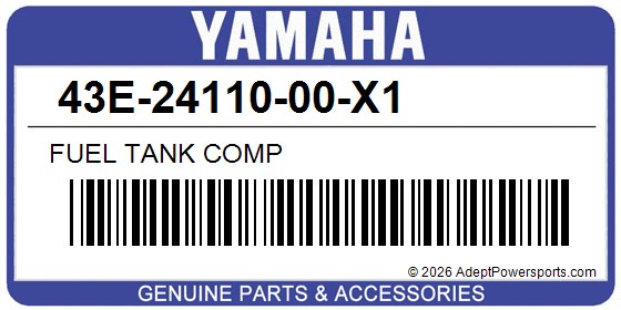 Yamaha 43E-24110-00-X1 Fuel Tank Comp