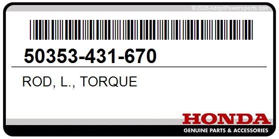 Honda 50353-431-670 Rod, L., Torque