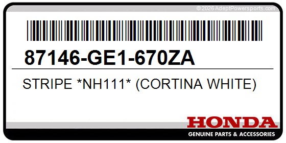 Honda 87146-GE1-670ZA Stripe *Nh111* (Cortina White)