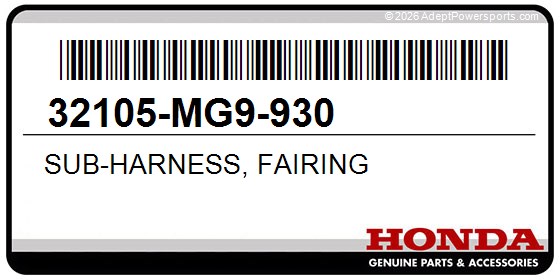 Honda 32105-MG9-930 Sub-Harness, Fairing