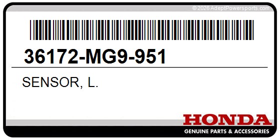 Honda 36172-MG9-951 Sensor, L.