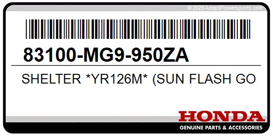 Honda 83100-MG9-950ZA Shelter *Yr126m* (Sun Flash Gold Metallic)