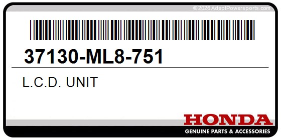 Honda 37130-ML8-751 L.C.D. Unit