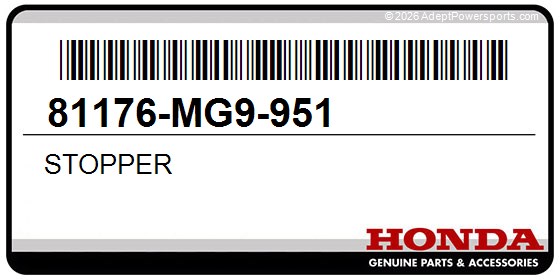Honda 81176-MG9-951 Stopper