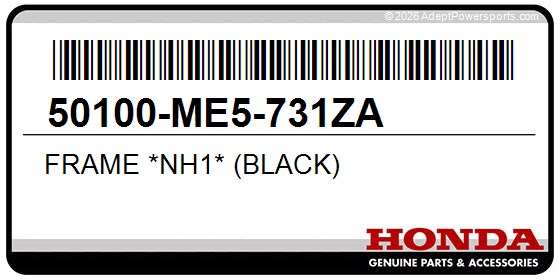 Honda 50100-ME5-731ZA Frame *Nh1* (Black)