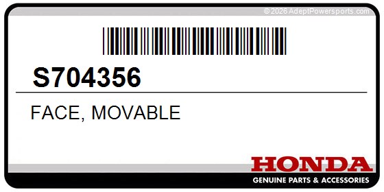 Honda S704356 Face, Movable