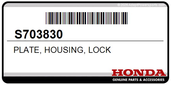Honda S703830 Plate, Housing, Lock