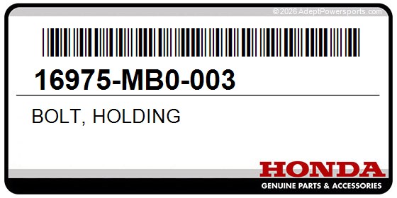 Honda 16975-MB0-003 Bolt, Holding