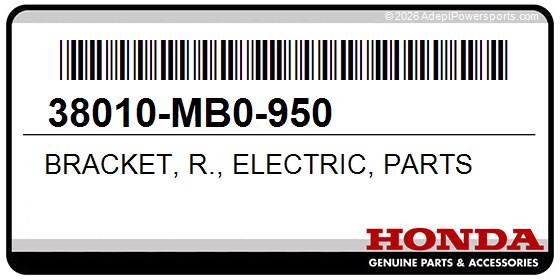 Honda 38010-MB0-950 Bracket, R., Electric, Parts