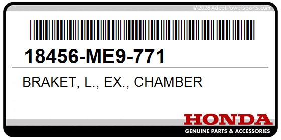 Honda 18456-ME9-771 Braket, L., Ex., Chamber