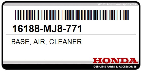 Honda 16188-MJ8-771 Base, Air, Cleaner