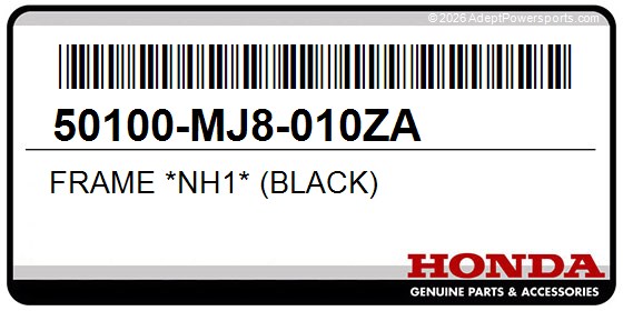 Honda 50100-MJ8-010ZA Frame *Nh1* (Black)