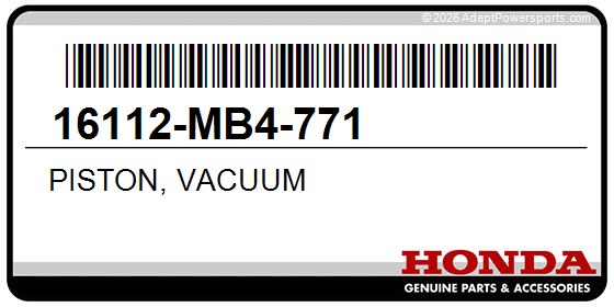 Honda 16112-MB4-771 Piston, Vacuum