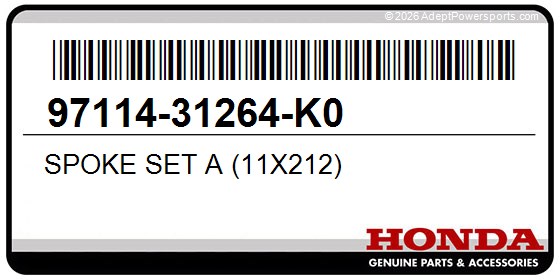 Honda 97114-31264-K0 Spoke Set A (11X212)