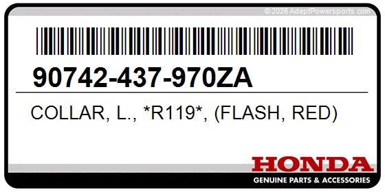 Honda 90742-437-970ZA Collar, L., *R119*, (Flash, Red)