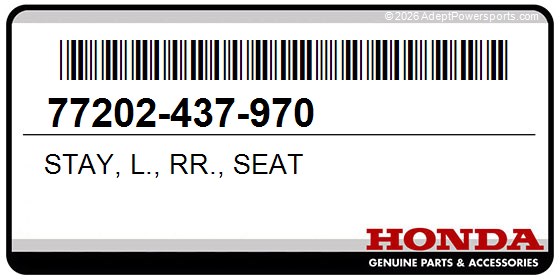 Honda 77202-437-970 Stay, L., Rr., Seat