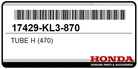 Honda 17429-KL3-870 Tube H (470)