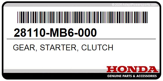 Honda 28110-MB6-000 Gear, Starter, Clutch