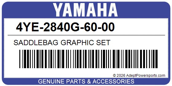 Yamaha 4YE-2840G-60-00 Saddlebag Graphic Set