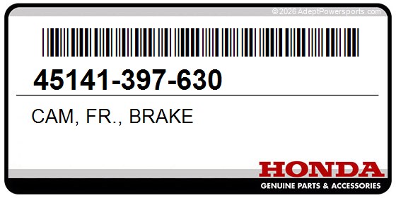 Honda 45141-397-630 Cam, Fr., Brake