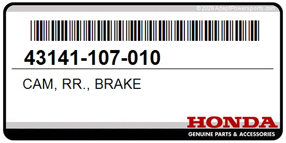 Honda 43141-107-010 Cam, Rr., Brake