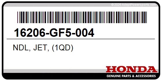 Honda 16206-GF5-004 Ndl, Jet, (1Qd)