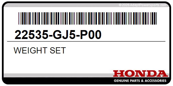 Honda 22535-GJ5-P00 Weight Set