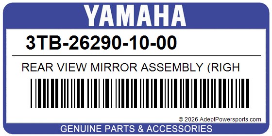 Yamaha 3TB-26290-10-00 Rear View Mirror Assembly (Righ