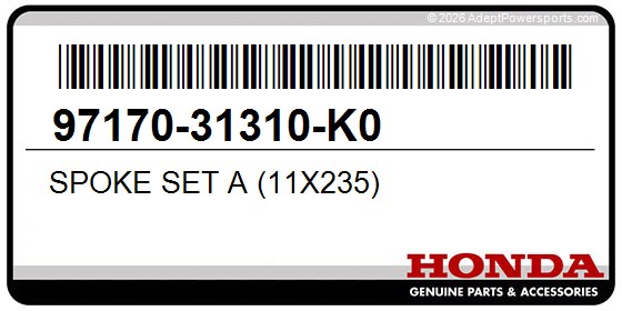 Honda 97170-31310-K0 Spoke Set A (11X235)