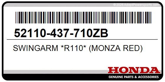Honda 52110-437-710ZB Swingarm *R110* (Monza Red)