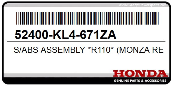 Honda 52400-KL4-671ZA S/Abs Assembly *R110* (Monza Red)
