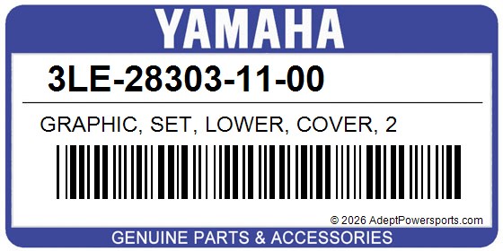 Yamaha 3LE-28303-11-00 Graphic, Set, Lower, Cover, 2