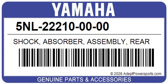 Yamaha 5NL-22210-00-00 Shock, Absorber, Assembly, Rear