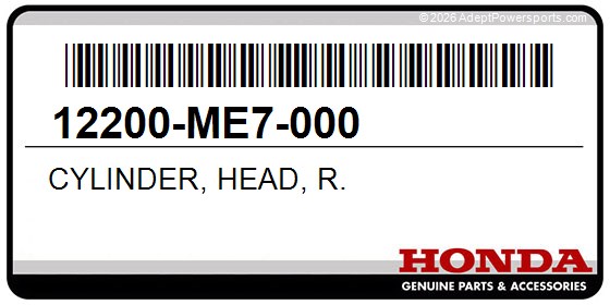 Honda 12200-ME7-000 Cylinder, Head, R.