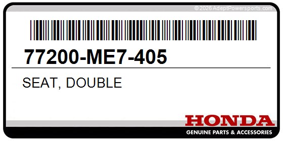 Honda 77200-ME7-405 Seat, Double