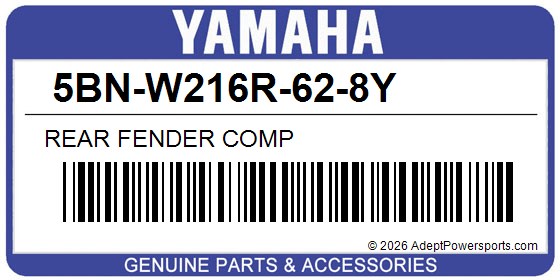 Yamaha 5BN-W216R-62-8Y Rear Fender Comp