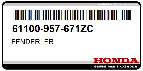 Honda 61100-957-671ZC Fender, Fr.
