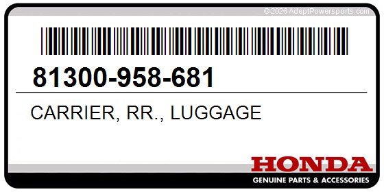 Honda 81300-958-681 Carrier, Rr., Luggage