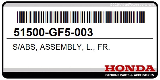 Honda 51500-GF5-003 S/Abs, Assembly, L., Fr.