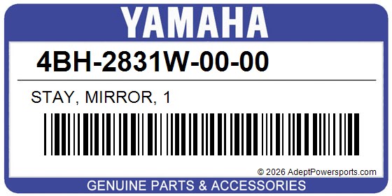 Yamaha 4BH-2831W-00-00 Stay, Mirror, 1
