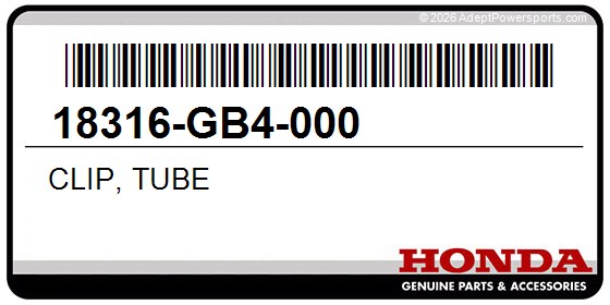 Honda 18316-GB4-000 Clip, Tube