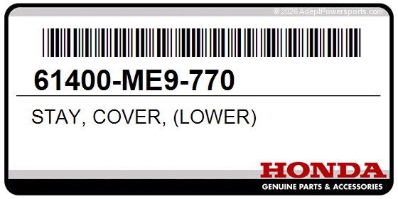 Honda 61400-ME9-770 Stay, Cover, (Lower)